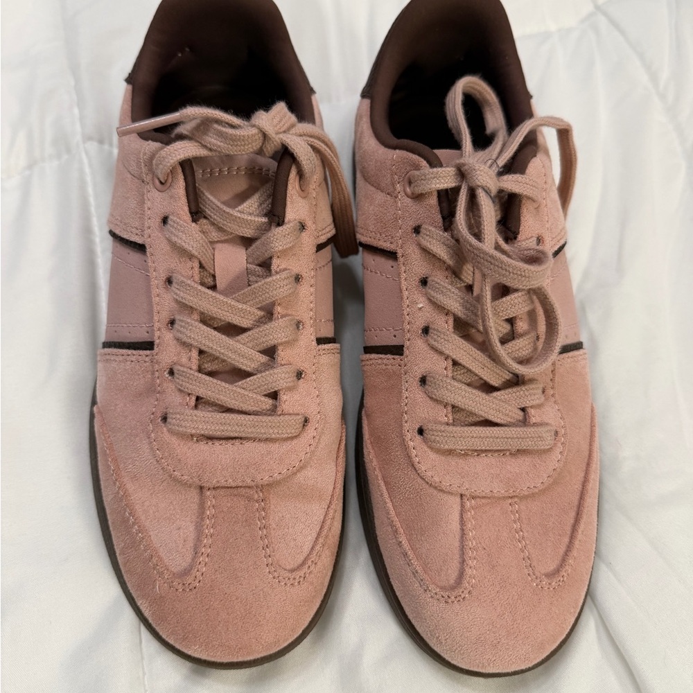 Zara Pink Suede Sneakers